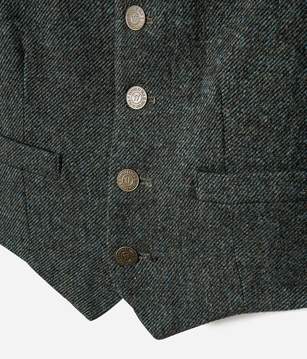Le veston « Auguste » Laine Jacquard gris dos kaki clair