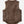 Le gilet « Félix » cuir vielli et canvas waxé camel