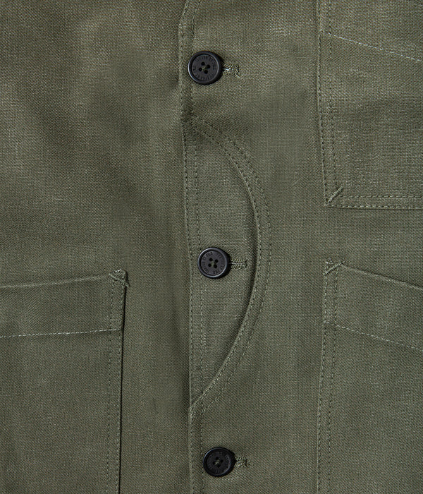Le gilet « Belleville » canvas stonewashed kaki