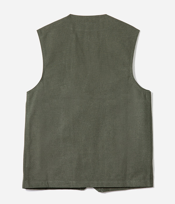 Le gilet « Belleville » canvas stonewashed kaki