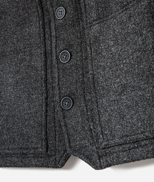 Le gilet « Jeannot » en laine gris