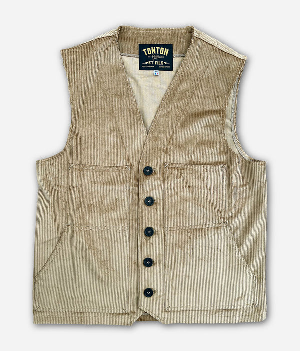 “Jeannot” beige velvet vest