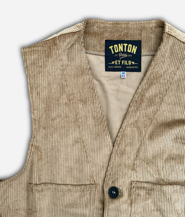 “Jeannot” beige velvet vest
