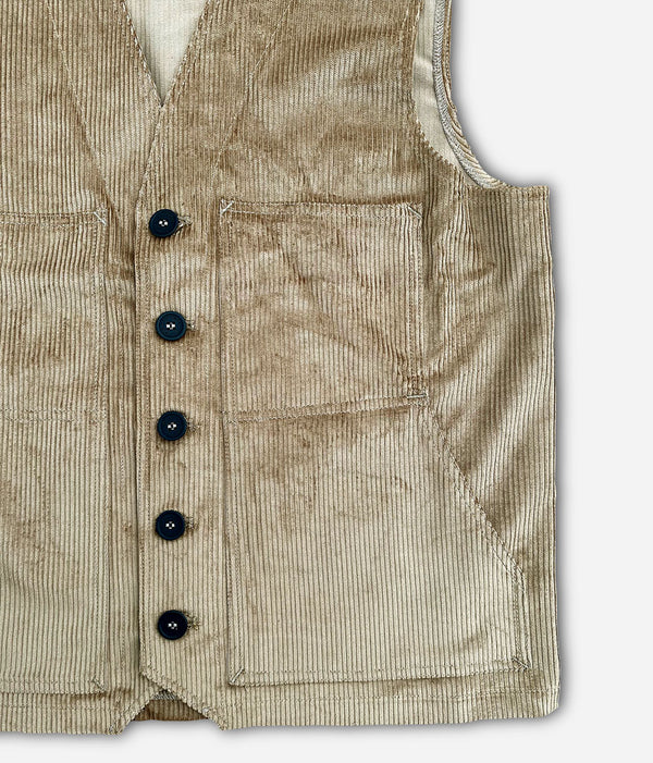 Gilet « Jeannot » velours brun