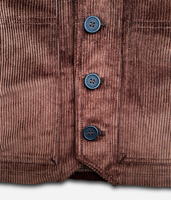 Gilet « Jeannot » velours brun