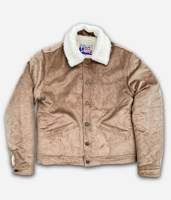 Le blouson « Monterey » velours beige doublé laine