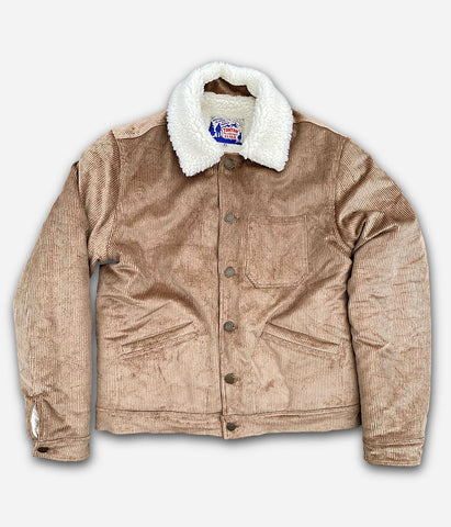 Le blouson « Monterey » velours beige doublé laine
