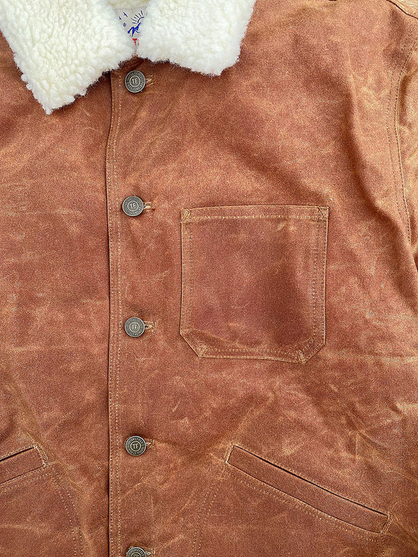 Le blouson « Monterey » waxé camel doublé laine
