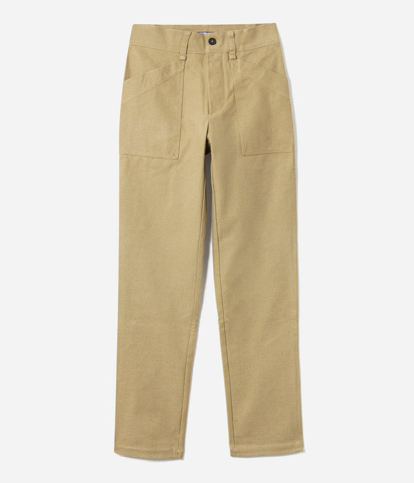 Le pantalon « Arsène » Toile canvas beige lavée