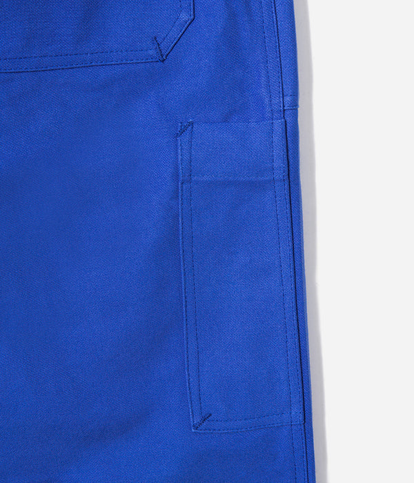 Le pantalon « Arsène » Toile canvas bleu royal lavée