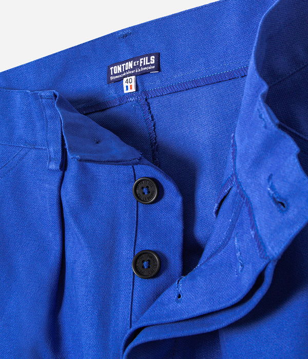 Le pantalon « de service » canvas Bleu Royal