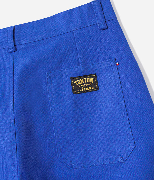 Le pantalon « de service » canvas Bleu Royal