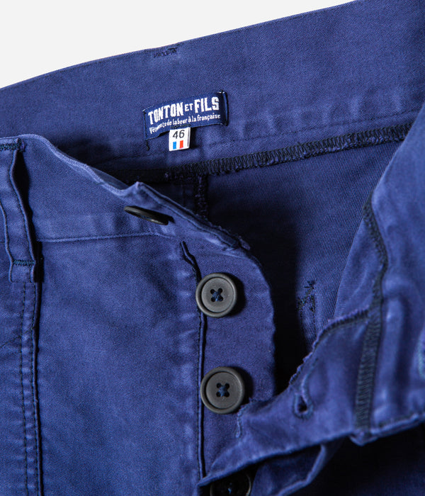 Le pantalon «Arsène Belleville » Moleskine Bleu