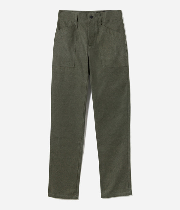 Le pantalon « Arsène » Toile canvas kaki lavée