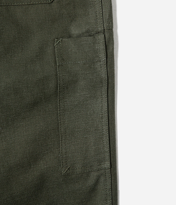 Le pantalon « Arsène » Toile canvas kaki lavée