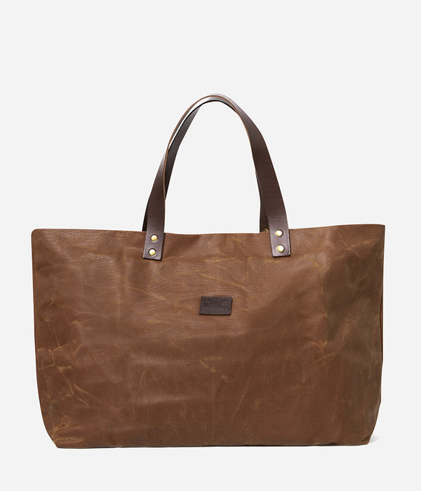Sac « Cabas » canvas waxé camel