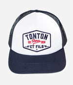 Tonton et Fils - Casquette "Trucker" - coloris Bleu-Blanc - Vue de face