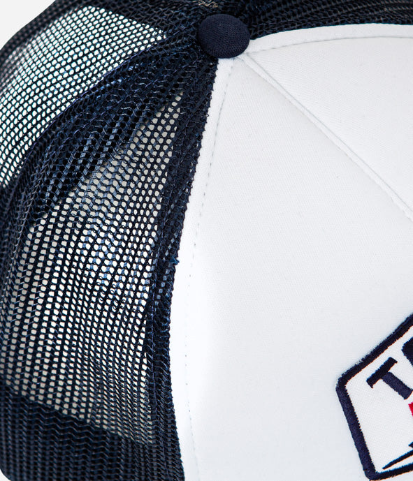 Tonton et Fils - Casquette "Trucker" - coloris Bleu-Blanc - Vue sur le filet