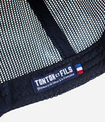 Tonton et Fils - Casquette "Trucker" - coloris Bleu-Blanc - Zoom sur l'étiquette