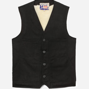 Tonton et Fils - Le gilet homme «Jeannot» doublé mouton - Noir - Fabriqué en France - Vue générale