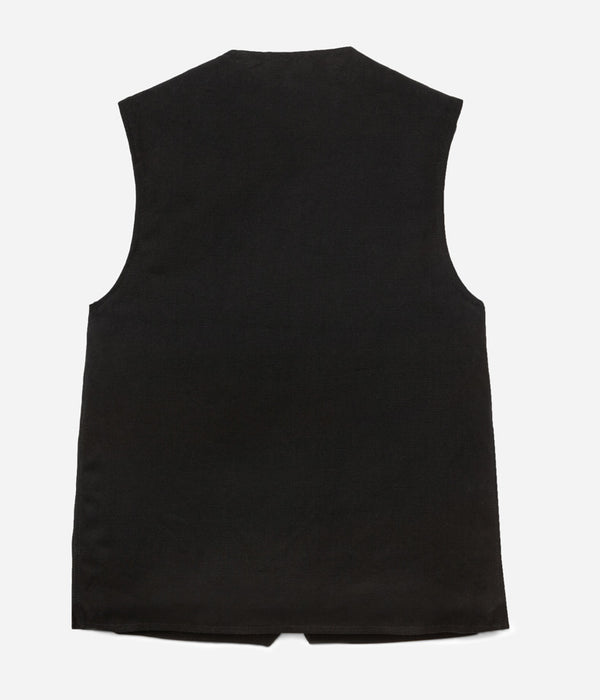 Tonton et Fils - Le gilet homme «Jeannot» doublé mouton - Noir - Fabriqué en France - Vue de dos