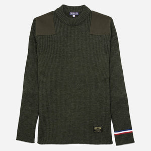 Tonton et Fils - Le pull homme « Commando» kaki fabriqué en France - Vue générale