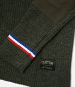 Tonton et Fils - Le pull homme « Commando» kaki fabriqué en France - Vue sur le poignet