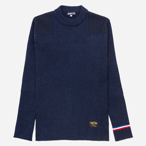 Tonton et Fils - Le pull homme « Commando» marine fabriqué en France - Vue générale