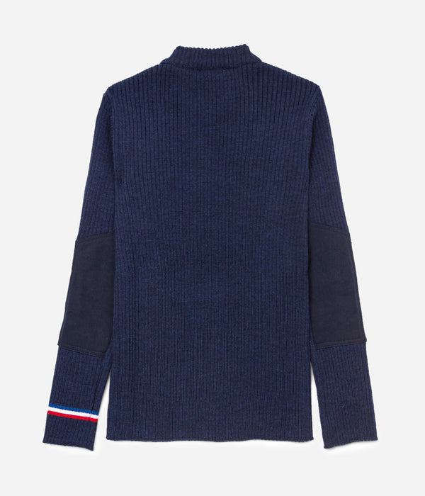 Tonton et Fils - Le pull homme « Commando» marine fabriqué en France - Vue de dos