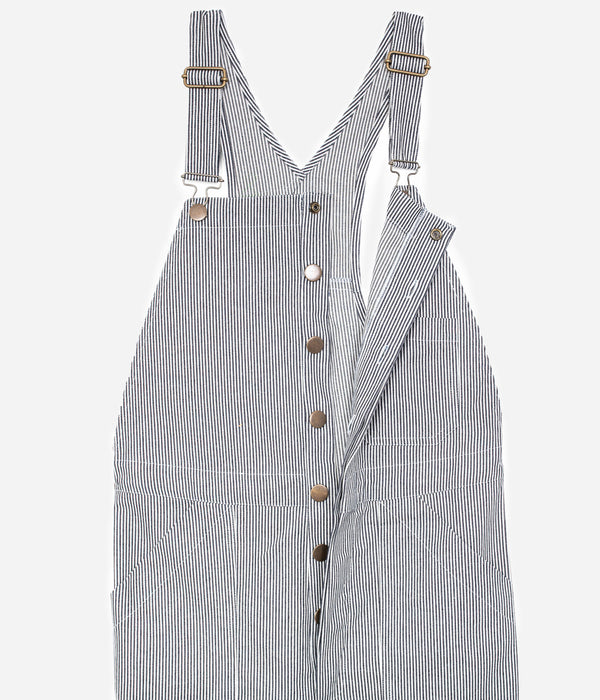 Tonton et Fils - La salopette homme «Billy» Hickory Stripe - Fabriquée en France - Vue générale sur la boutonnière