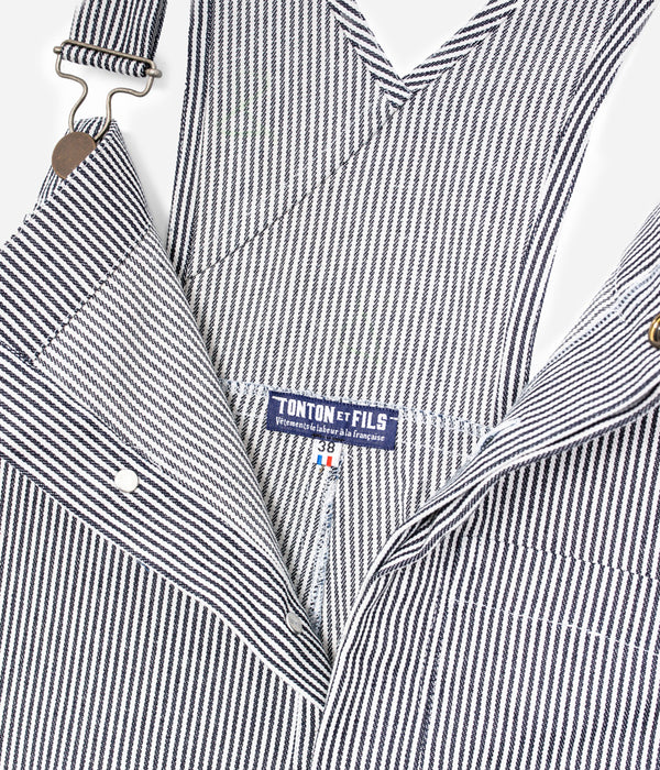 Tonton et Fils - La salopette homme «Billy» Hickory Stripe - Fabriquée en France - Vue sur l'intérieur
