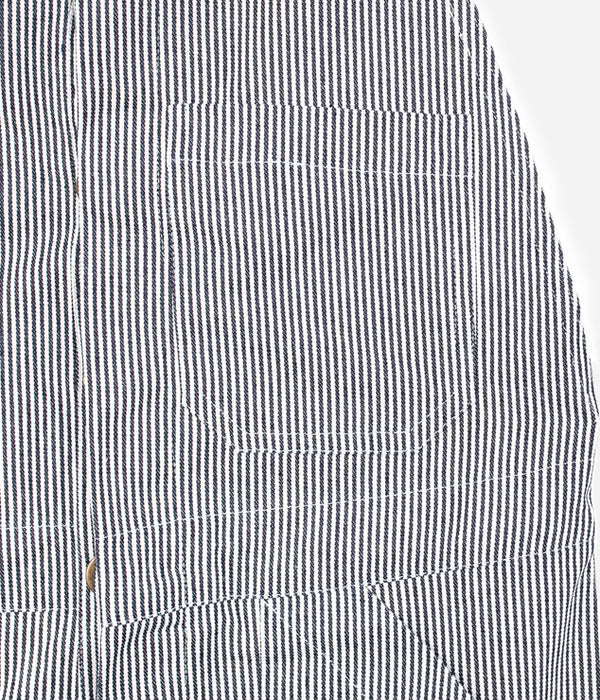 Tonton et Fils - La salopette homme «Billy» Hickory Stripe - Fabriquée en France - Vue sur la poche poitrine