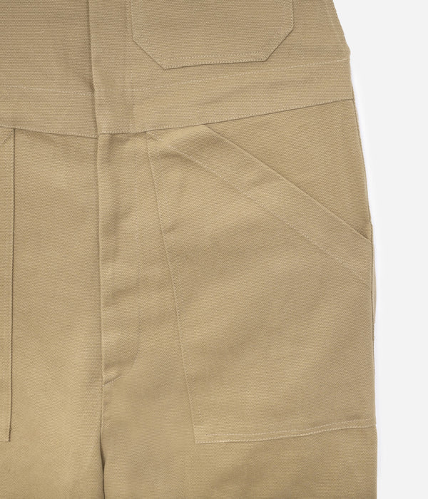 Tonton et Fils - La salopette homme «Billy» Tan fabriquée en France - Vue sur la poche avant