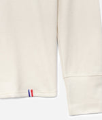 Tonton et Fils - Le tee-shirt homme «Henley» écru manches longues - Fabriqué en France - Vue sur le poignet et l'ourlet du bas