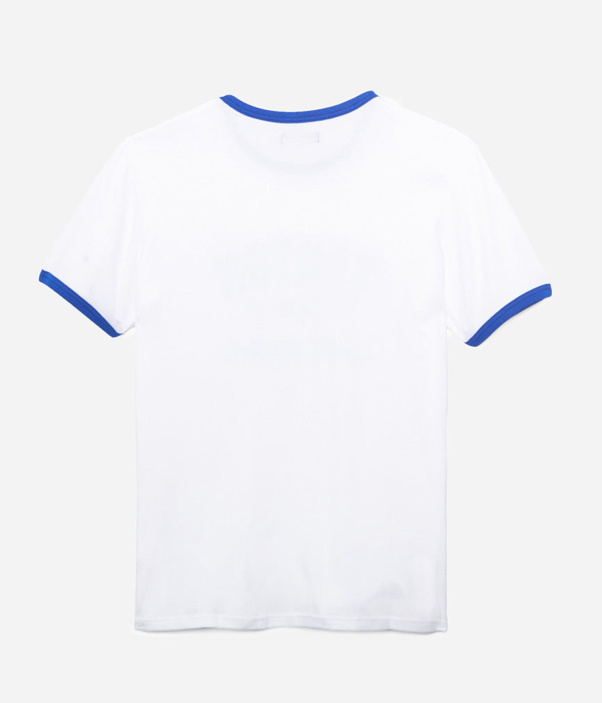 Tonton et Fils - Le tee-shirt homme manches courtes «Tonton» blanc et bleu royal - Fabriqué en France - Vue de dos