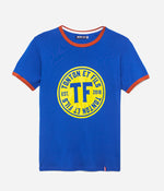 Tonton et Fils - Le tee-shirt homme manches courtes «Logo» bleu royal et rouille - Fabriqué en France - Vue générale