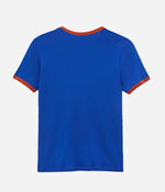Tonton et Fils - Le tee-shirt homme manches courtes «Logo» bleu royal et rouille - Fabriqué en France - Vue de dos