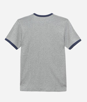 Tonton et Fils - Le tee-shirt manches courtes homme «Logo» gris chiné et marine - Fabriqué en France - Vue de dos
