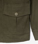 Tonton et Fils - La veste homme «Achille» canvas olive - Fabriquée en France - Vue sur la poche avant
