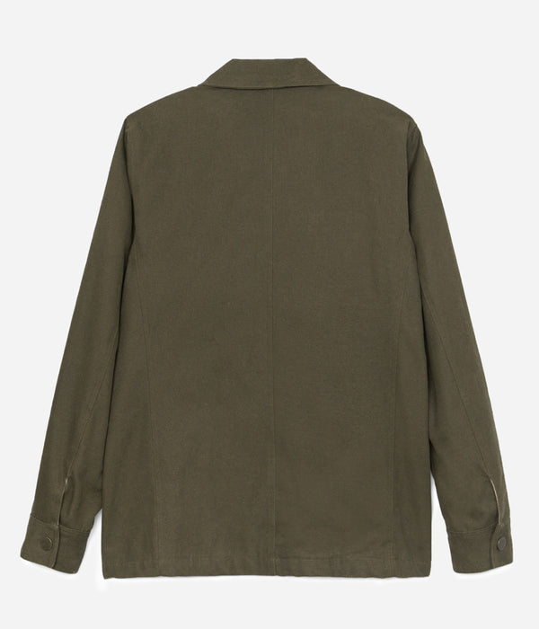 Tonton et Fils - La veste homme «Achille» canvas olive - Fabriquée en France - Vue de dos