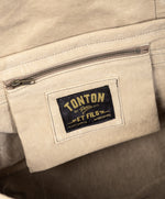 Tonton et Fils - La besace de «Tonton» beige stonewashed (non waxé) fabriquée en France - Zoom sur la pochette intérieure