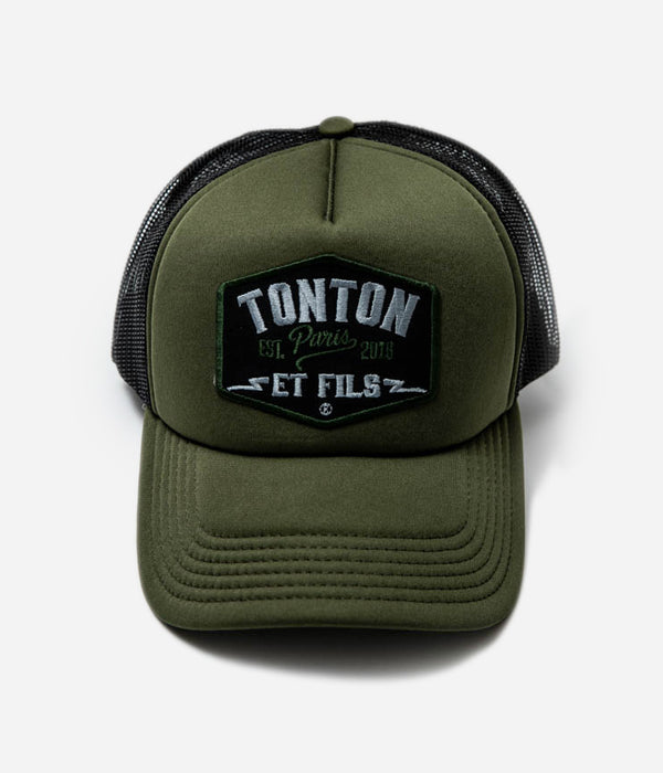 Tonton et Fils - Casquette "Trucker" - Vue générale coloris Kaki - noir
