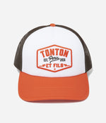 Tonton et Fils - Casquette "Trucker" - coloris Orange-Kaki-Blanc - Vue de face