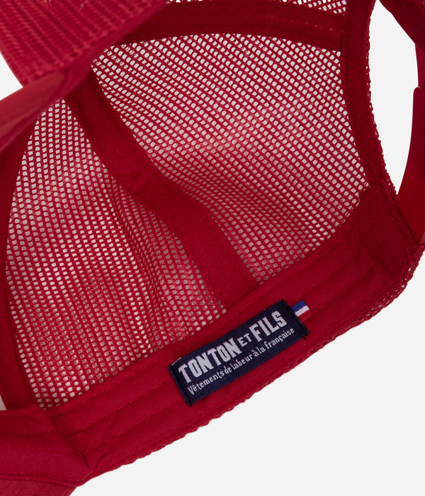 Tonton et Fils - Casquette "Trucker" - coloris Rouge-Blanc - Vue intérieure