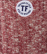 Tonton et Fils - Chaussettes "Marcel" - Fabriquées en France - Rouge uni chiné - Zoom sur le logo