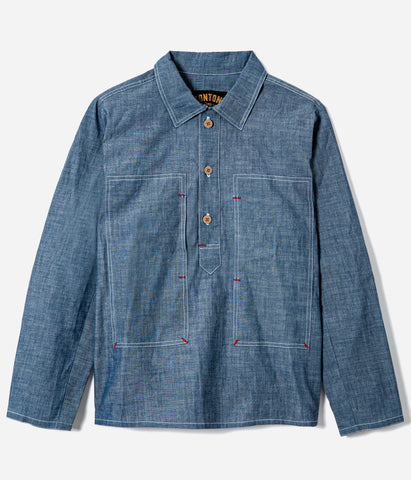La chemise homme «Arromanches» denim chambray clair