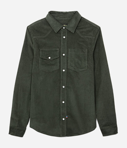 La chemise «Jimmy» velours Olive