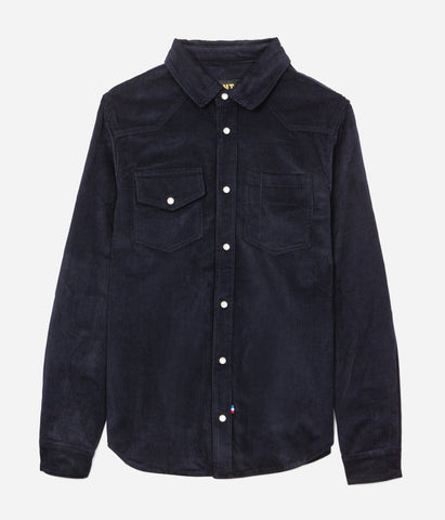 La chemise « Jimmy » velours Marine
