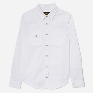 Tonton et Fils - La chemise «Jimmy» twill blanc - Fabriquée en France - Vue générale