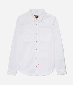Tonton et Fils - La chemise «Jimmy» twill blanc - Fabriquée en France - Vue générale